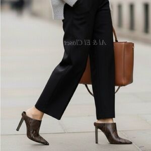 Michael Kors Halle Mule Pumps | Serpent Leather Snake Print Heels | Sz 8M NIB